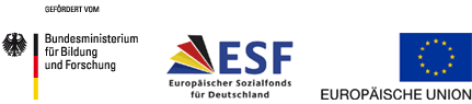 Gefördert vom Bundesministerium für Bildung und Forschung, dem Europäischen Sozialfonds für Deutschland und der Europäischen Union